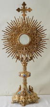 Ornate French Antique Gothic Silver Monstrance